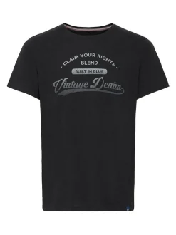 BLEND Herren Print-Shirt - BHPillo in schwarz