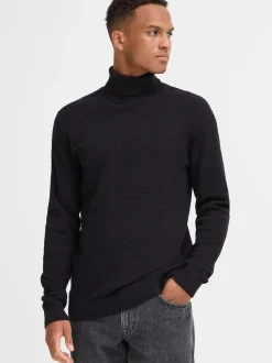 BLEND Herren Rollkragenpullover - BHRedhill in schwarz
