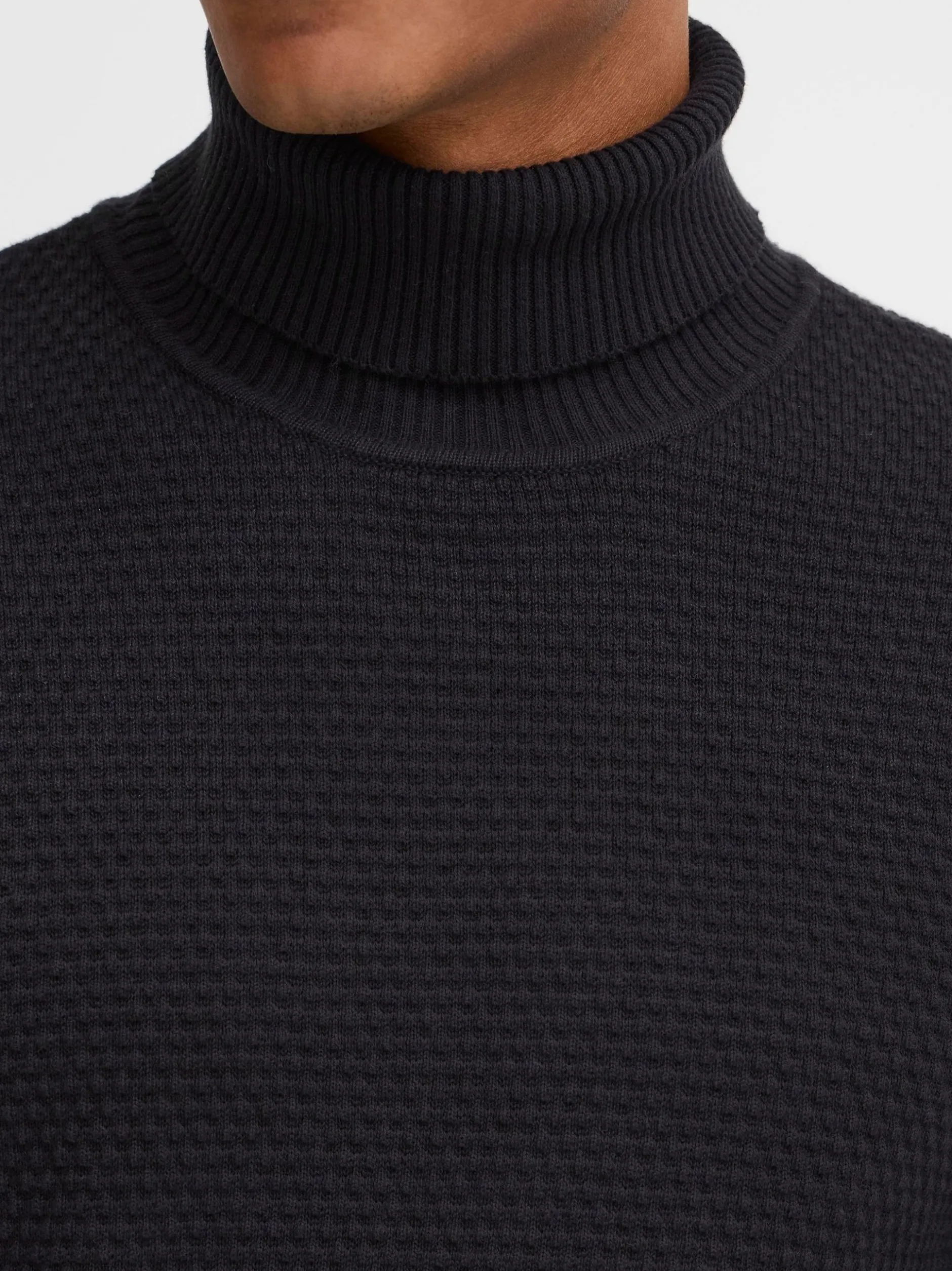 BLEND Herren Rollkragenpullover - BHRedhill in schwarz