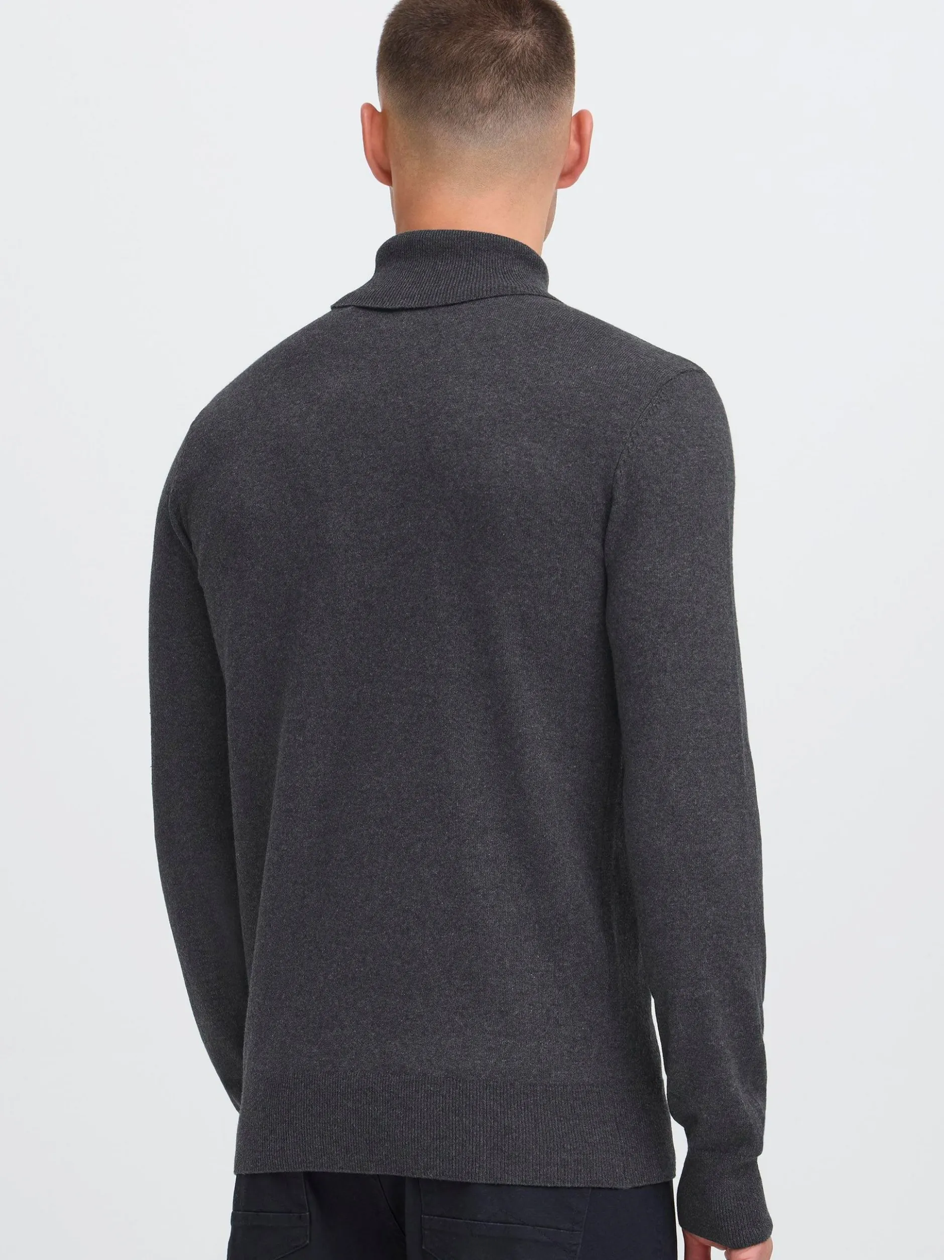BLEND Herren Rollkragenpullover - BHFibes in anthrazit