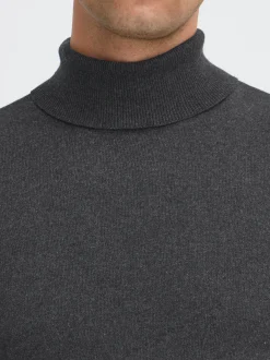 BLEND Herren Rollkragenpullover - BHFibes in anthrazit