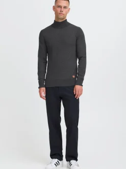 BLEND Herren Rollkragenpullover - BHFibes in anthrazit