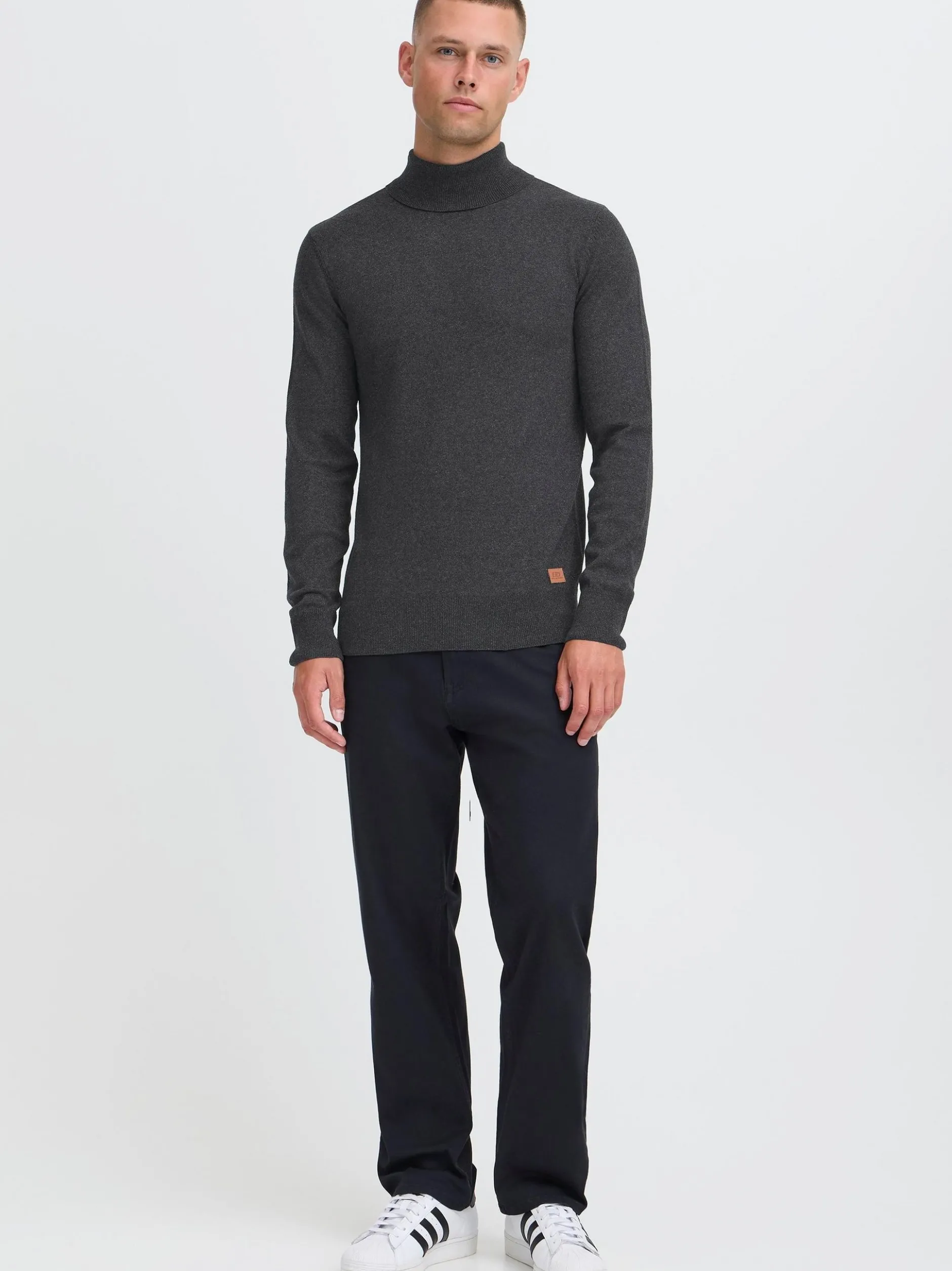 BLEND Herren Rollkragenpullover - BHFibes in anthrazit