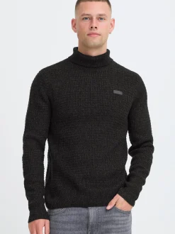BLEND Herren Rollkragenpullover - BHPatta in anthrazit