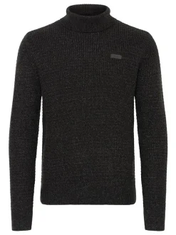 BLEND Herren Rollkragenpullover - BHPatta in anthrazit