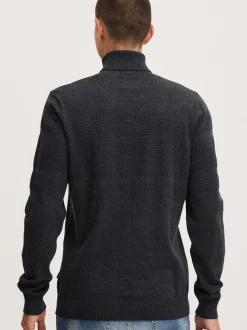 BLEND Herren Rollkragenpullover - BHPullover in anthrazit