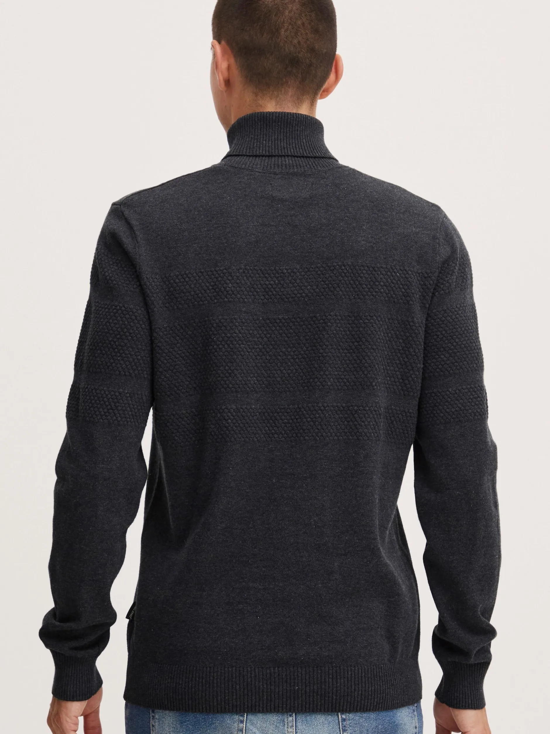 BLEND Herren Rollkragenpullover - BHPullover in anthrazit
