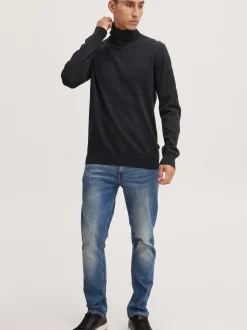 BLEND Herren Rollkragenpullover - BHPullover in anthrazit