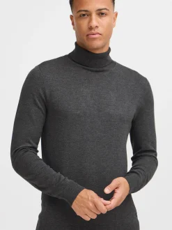 BLEND Herren Rollkragenpullover - BHWedat in anthrazit