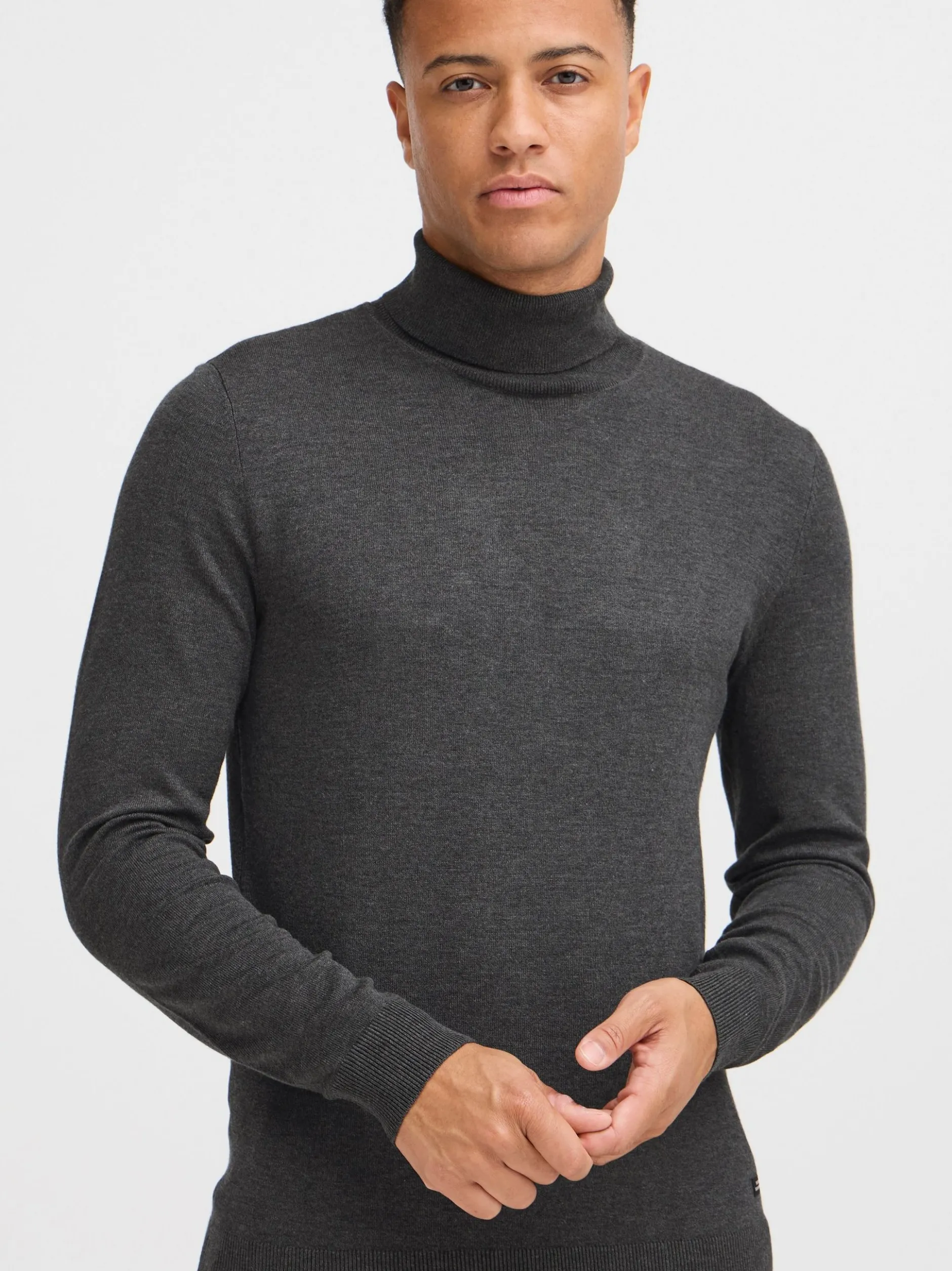 BLEND Herren Rollkragenpullover - BHWedat in anthrazit
