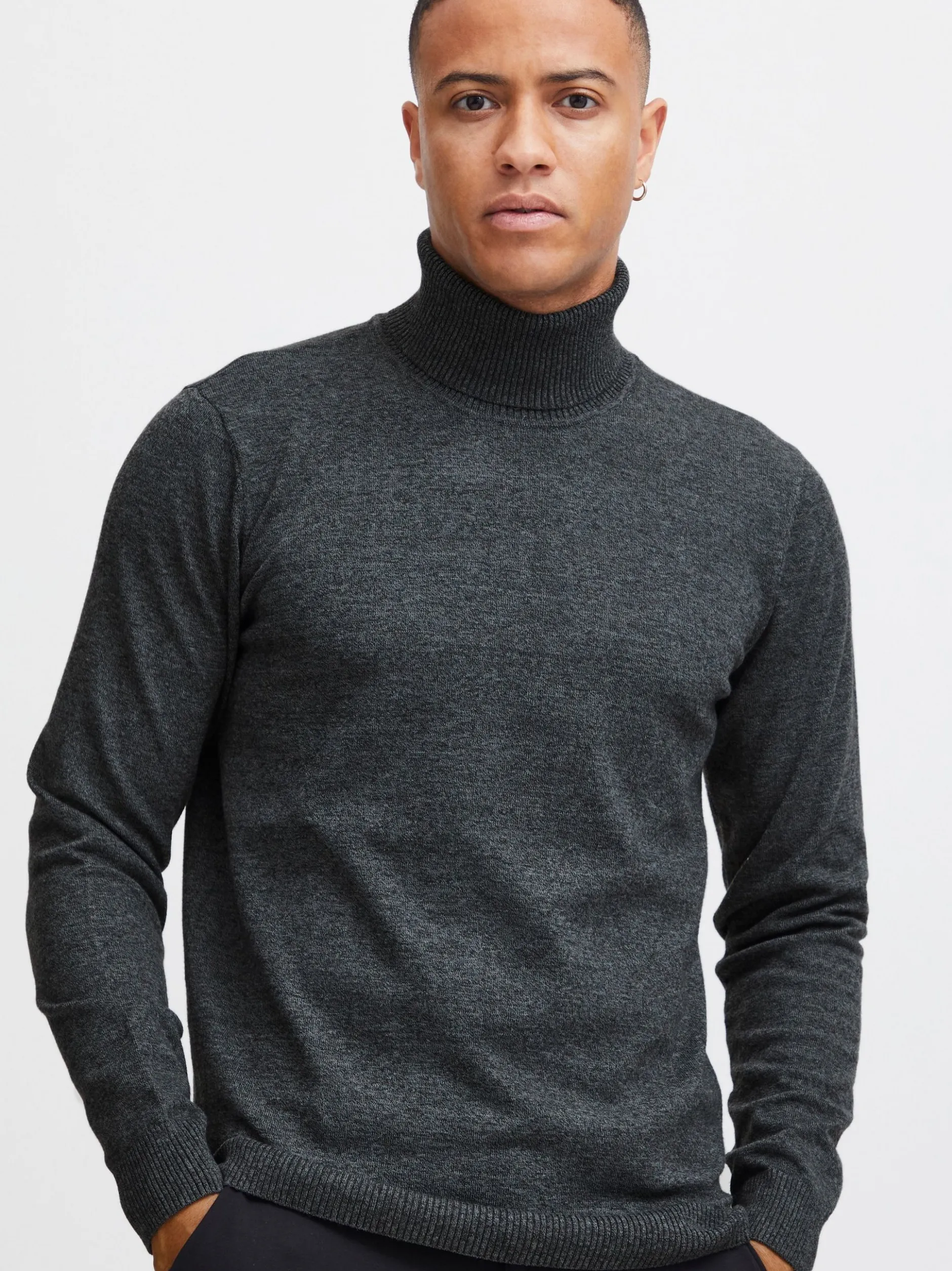 BLEND Herren Rollkragenpullover - BHCarsten in anthrazit