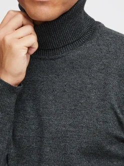 BLEND Herren Rollkragenpullover - BHCarsten in anthrazit
