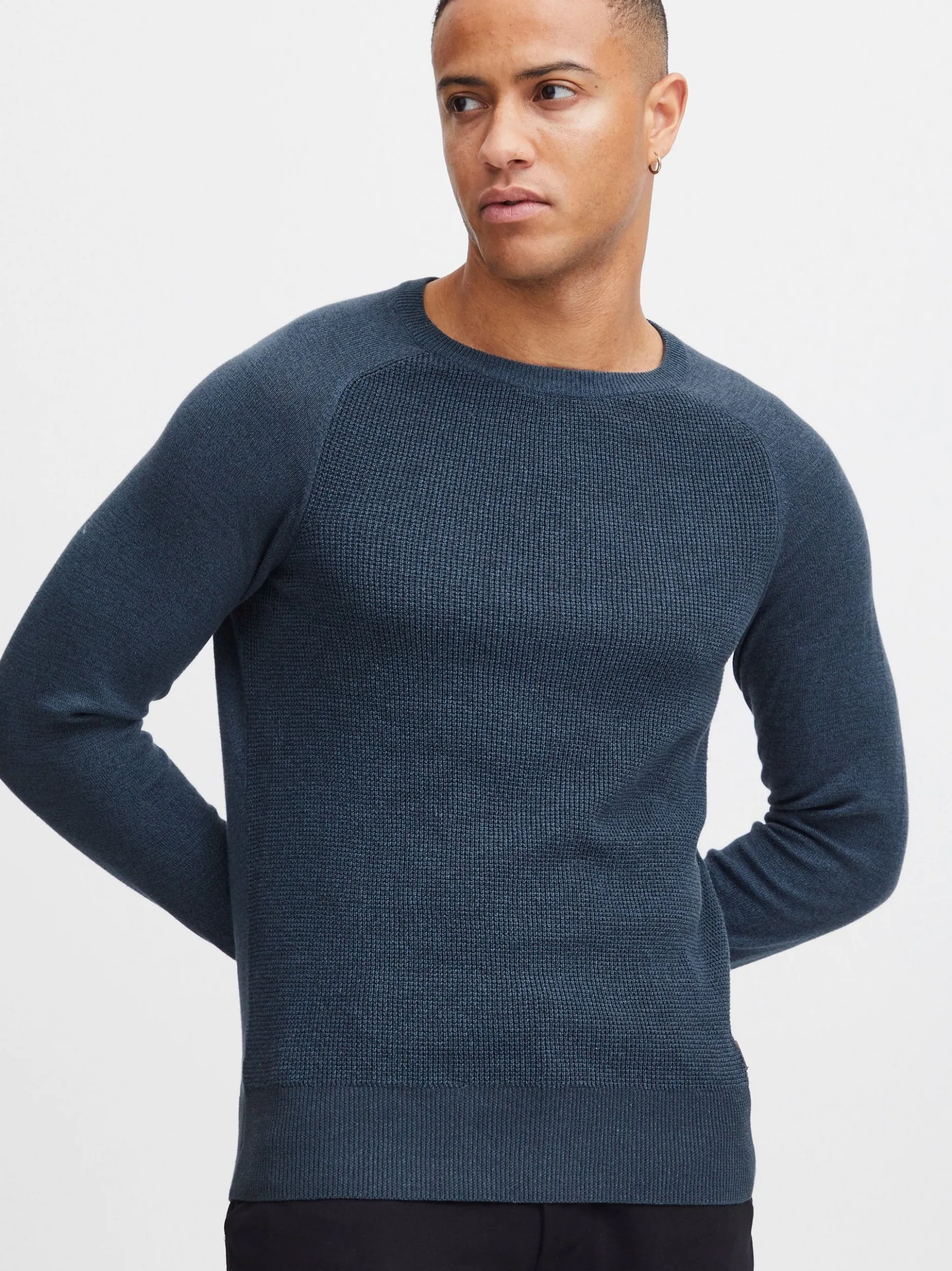 BLEND Herren Rundhalspullover - BHGandolf in marine