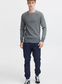 BLEND Herren Rundhalspullover - BHGandolf in blau