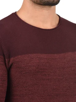 BLEND Herren Rundhalspullover - BHBenno in rot