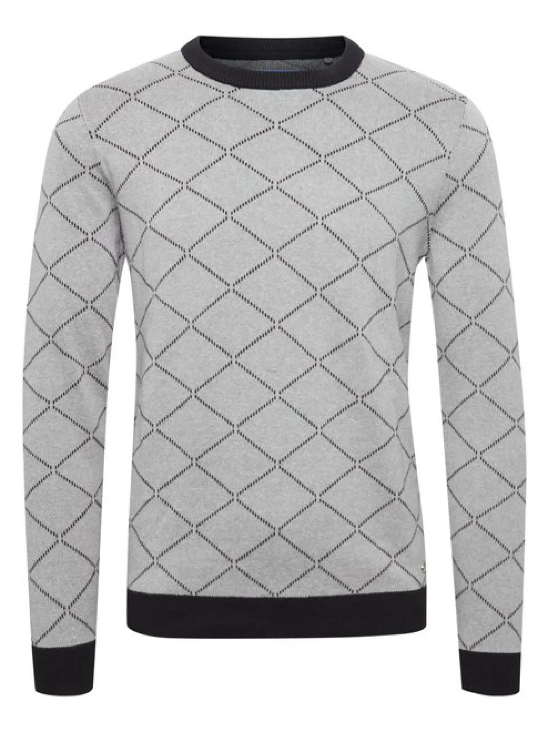 BLEND Herren Rundhalspullover - BHNison in grau