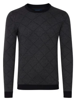 BLEND Herren Rundhalspullover - BHNison in anthrazit