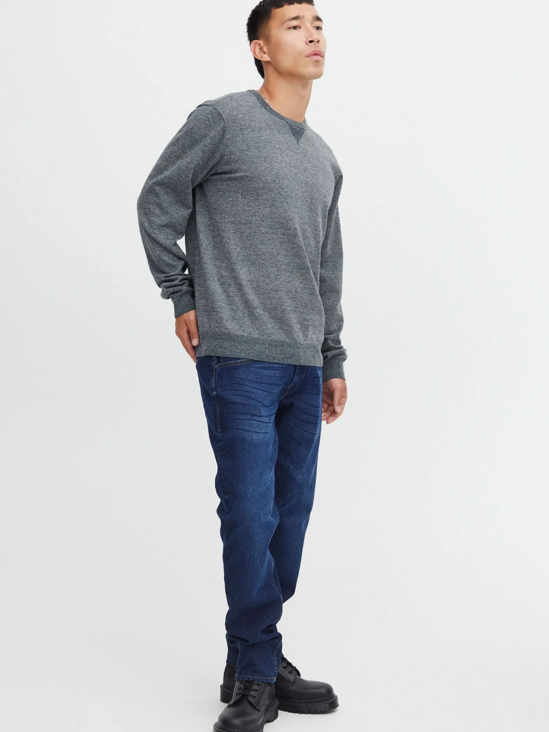 BLEND Herren Rundhalspullover - BHPullover 2er-Pack in blau