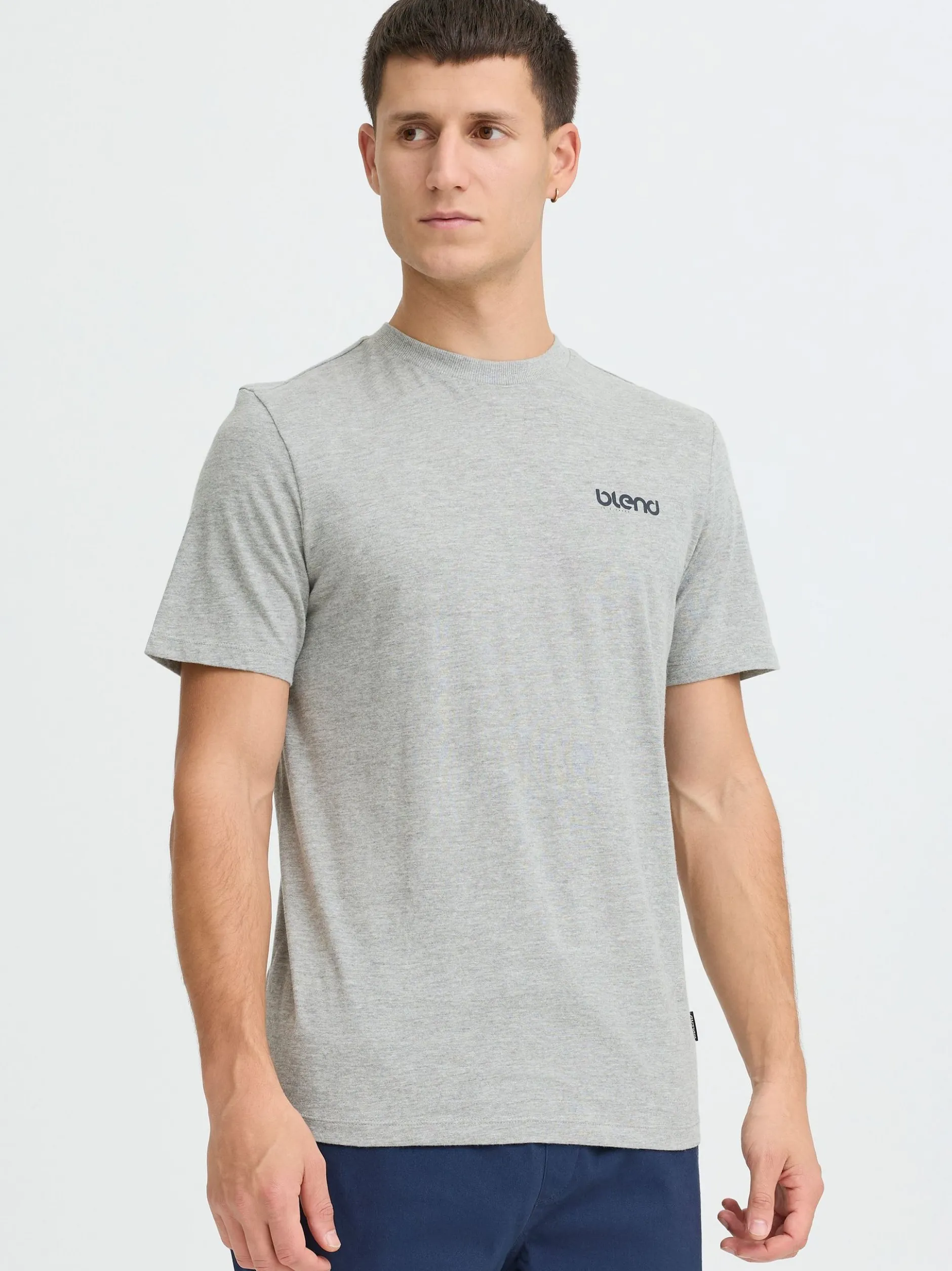 BLEND Herren Rundhalsshirt - BHFlow in grau