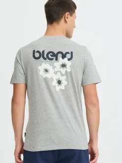 BLEND Herren Rundhalsshirt - BHFlow in grau