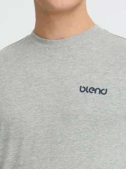 BLEND Herren Rundhalsshirt - BHFlow in grau