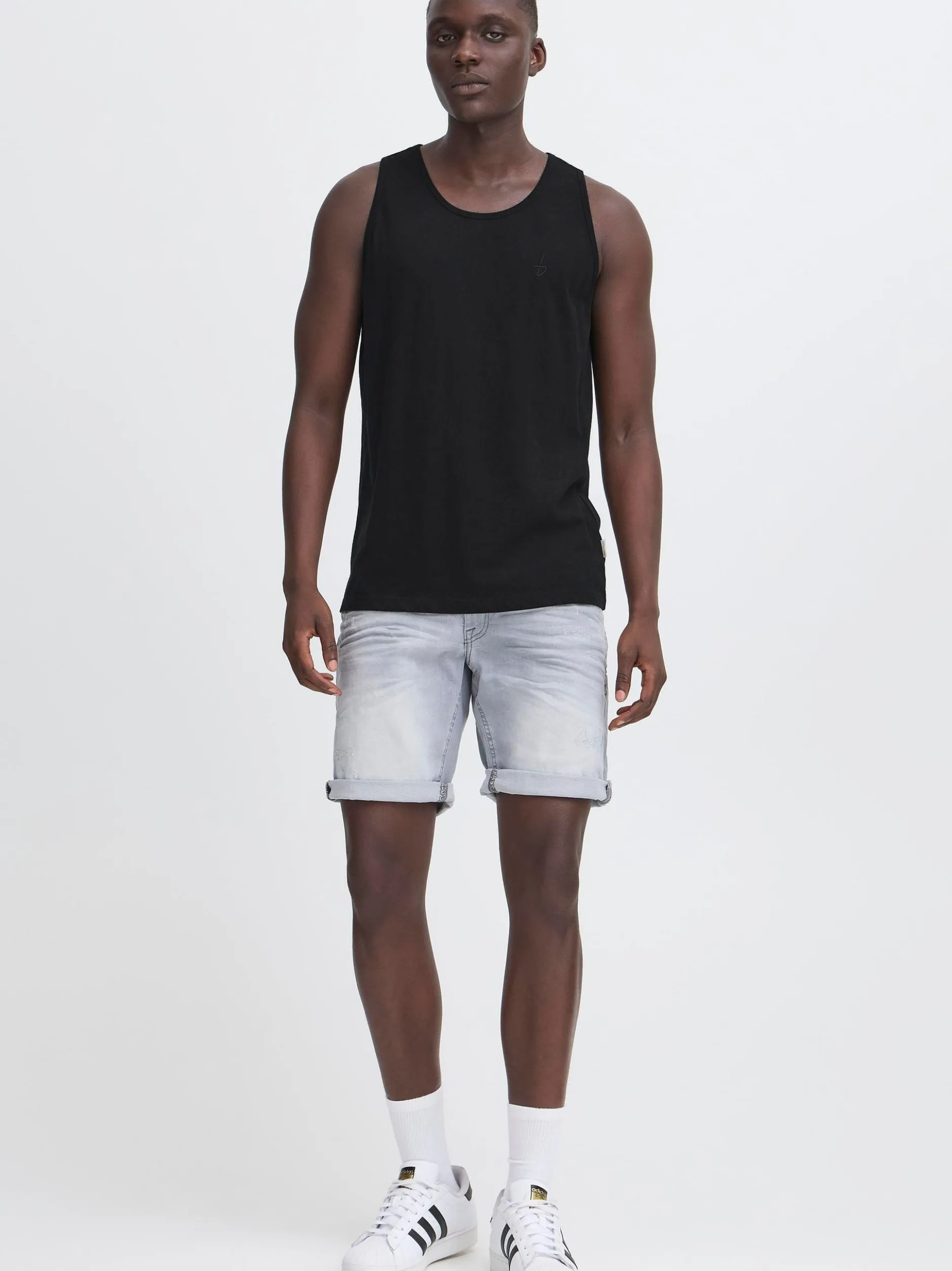 BLEND Herren Rundhalsshirt - BHEbil 2er-Pack in blau schwarz