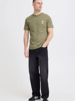 BLEND Herren Rundhalsshirt - BHSun in oliv