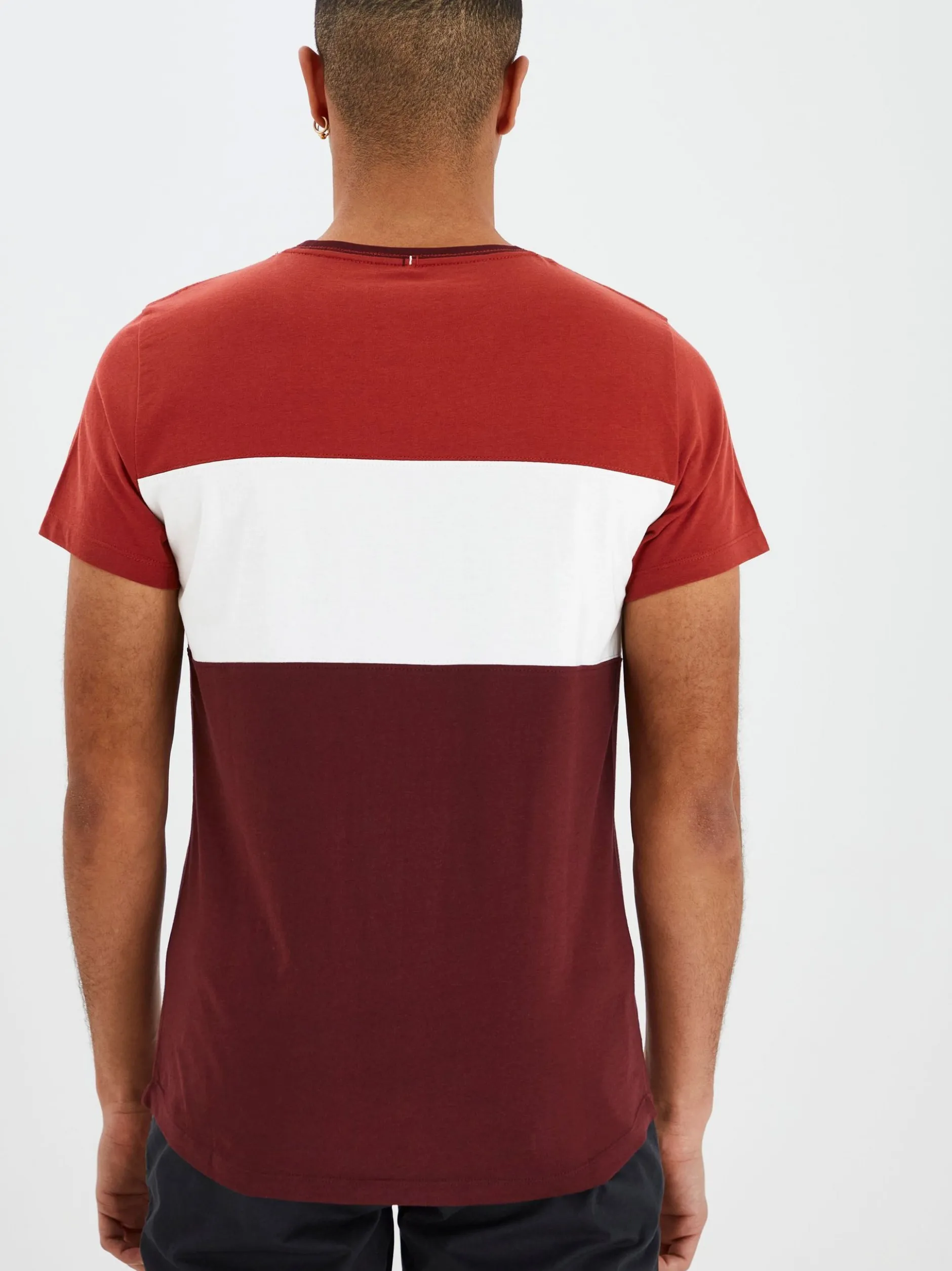 BLEND Herren Rundhalsshirt - BHNero in rot