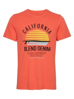 BLEND Herren Rundhalsshirt - BHCalifo in orange