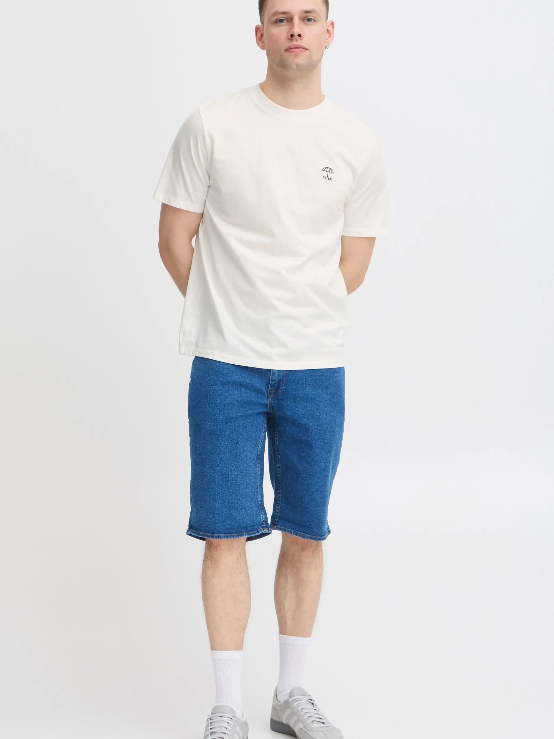 BLEND Herren Rundhalsshirt - BHJens in weiß