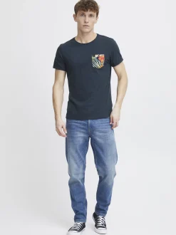BLEND Herren Rundhalsshirt - BHFlorens in marine