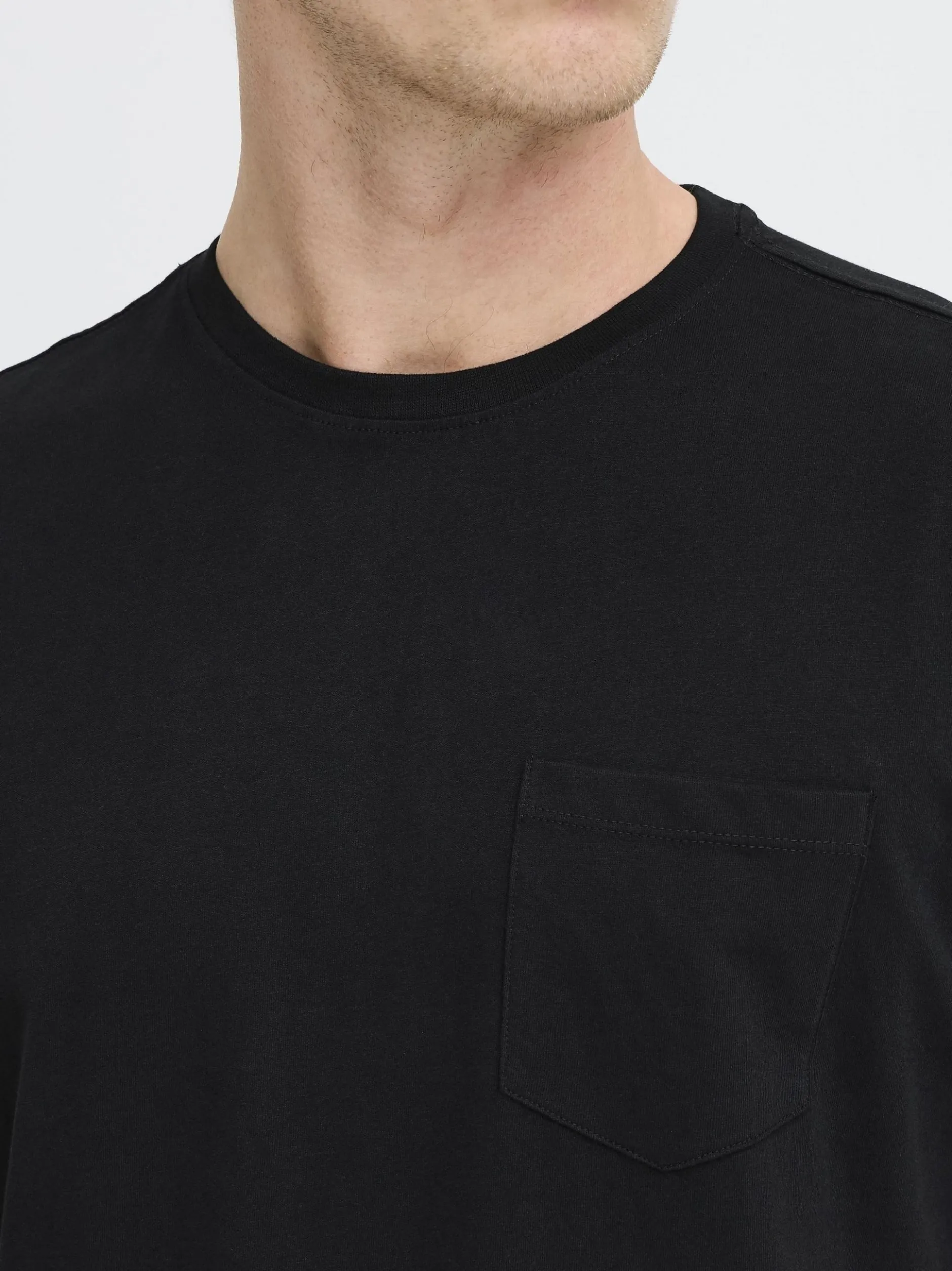 BLEND Herren Rundhalsshirt - BHBenni in schwarz