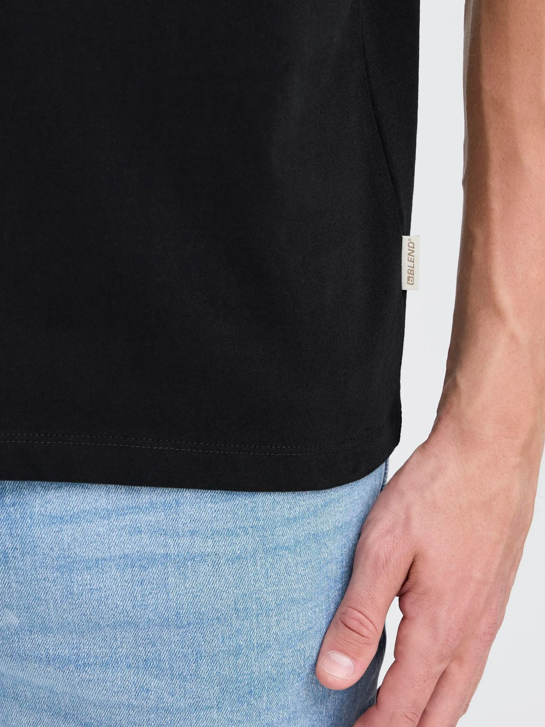 BLEND Herren Rundhalsshirt - BHBenni in schwarz