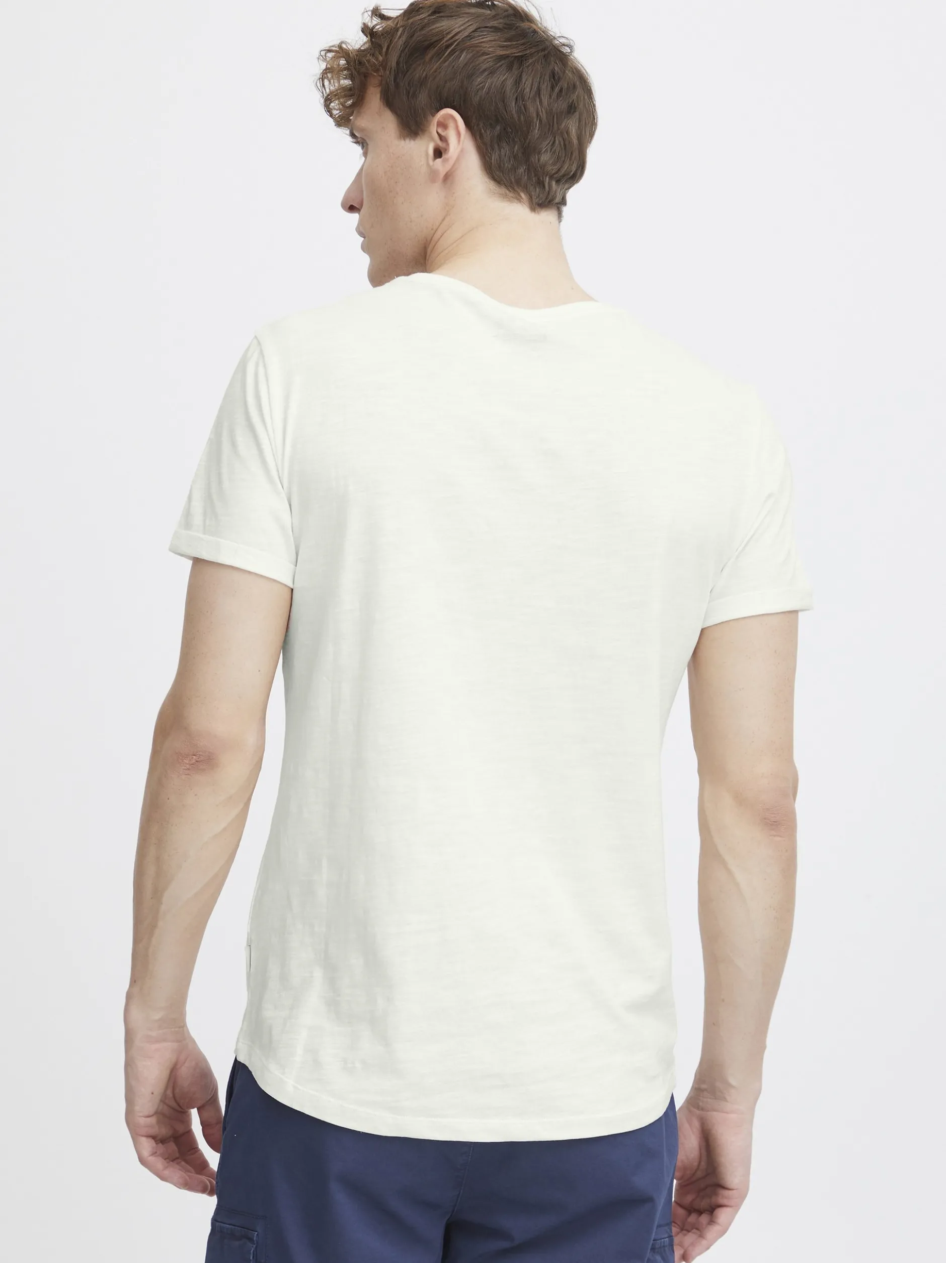 BLEND Herren Rundhalsshirt - BHFlorens in weiß