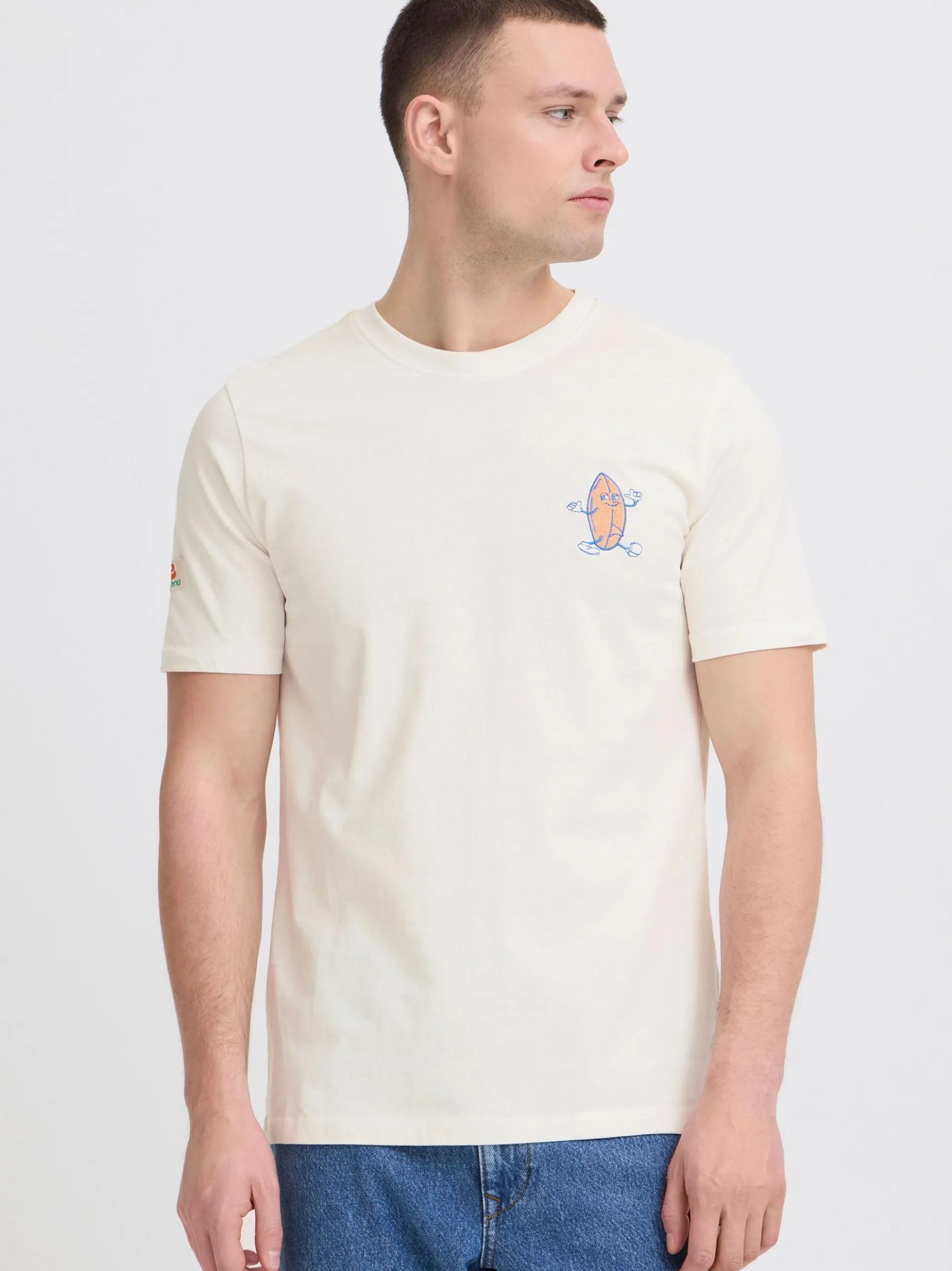 BLEND Herren Rundhalsshirt - BHSun in weiß
