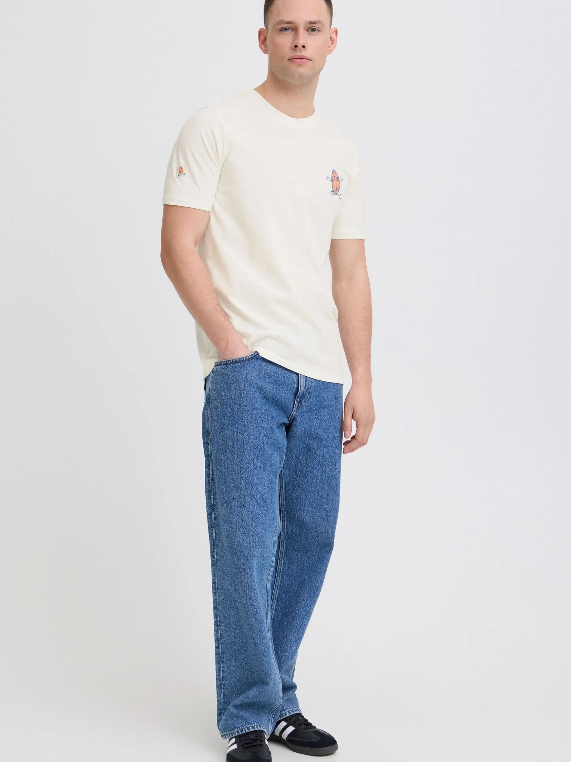 BLEND Herren Rundhalsshirt - BHSun in weiß