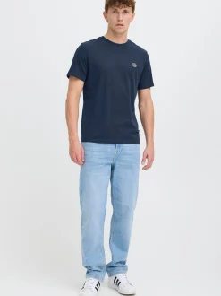 BLEND Herren Rundhalsshirt - BHEbo in blau