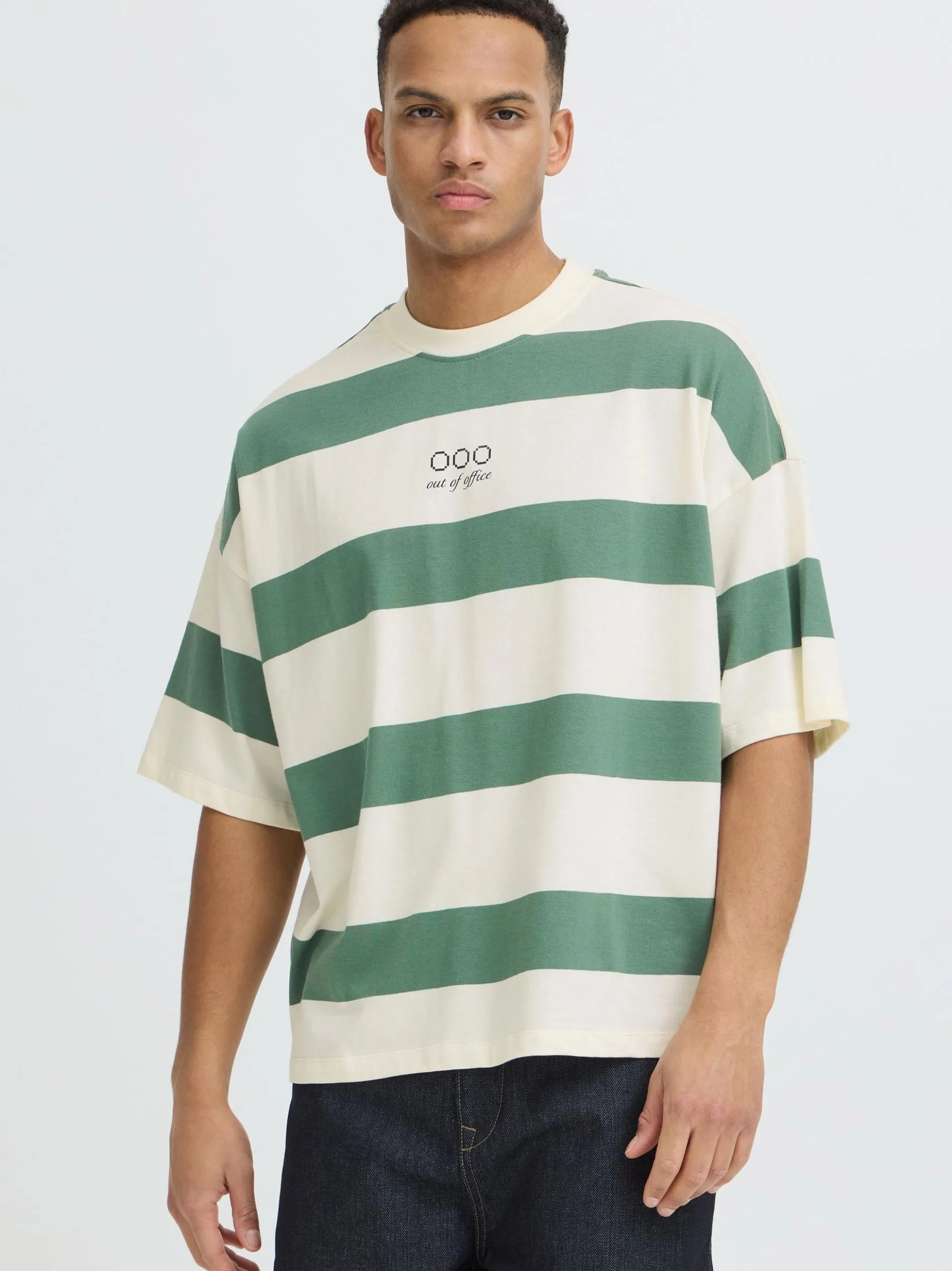 BLEND Herren Rundhalsshirt - BHKaveh in grün