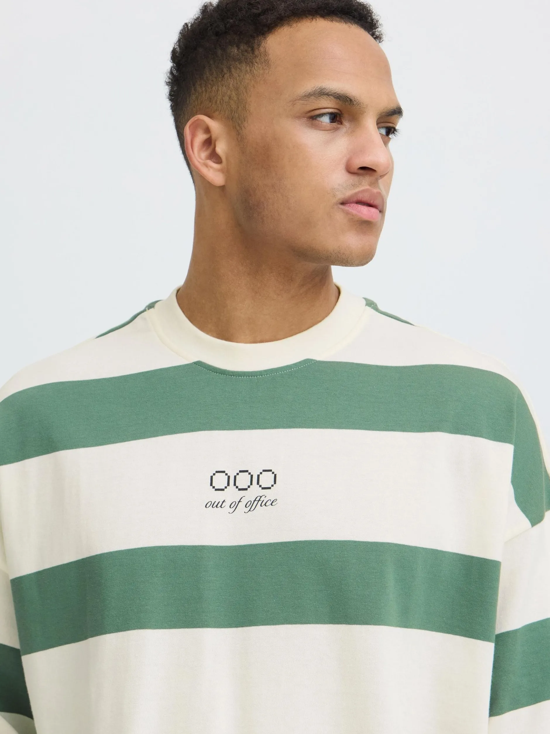BLEND Herren Rundhalsshirt - BHKaveh in grün