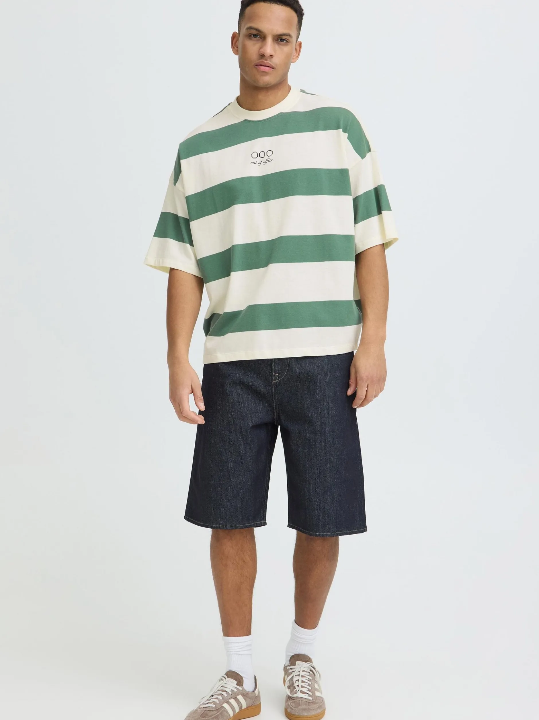BLEND Herren Rundhalsshirt - BHKaveh in grün