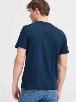 BLEND Herren Rundhalsshirt - BHEbal 2er-Pack in blau
