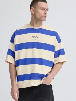 BLEND Herren Rundhalsshirt - BHKaveh in blau