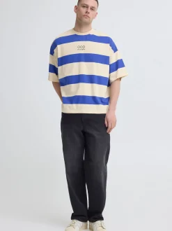 BLEND Herren Rundhalsshirt - BHKaveh in blau