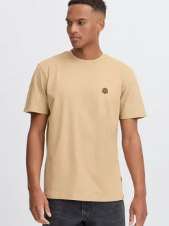 BLEND Herren Rundhalsshirt - BHJuma in beige