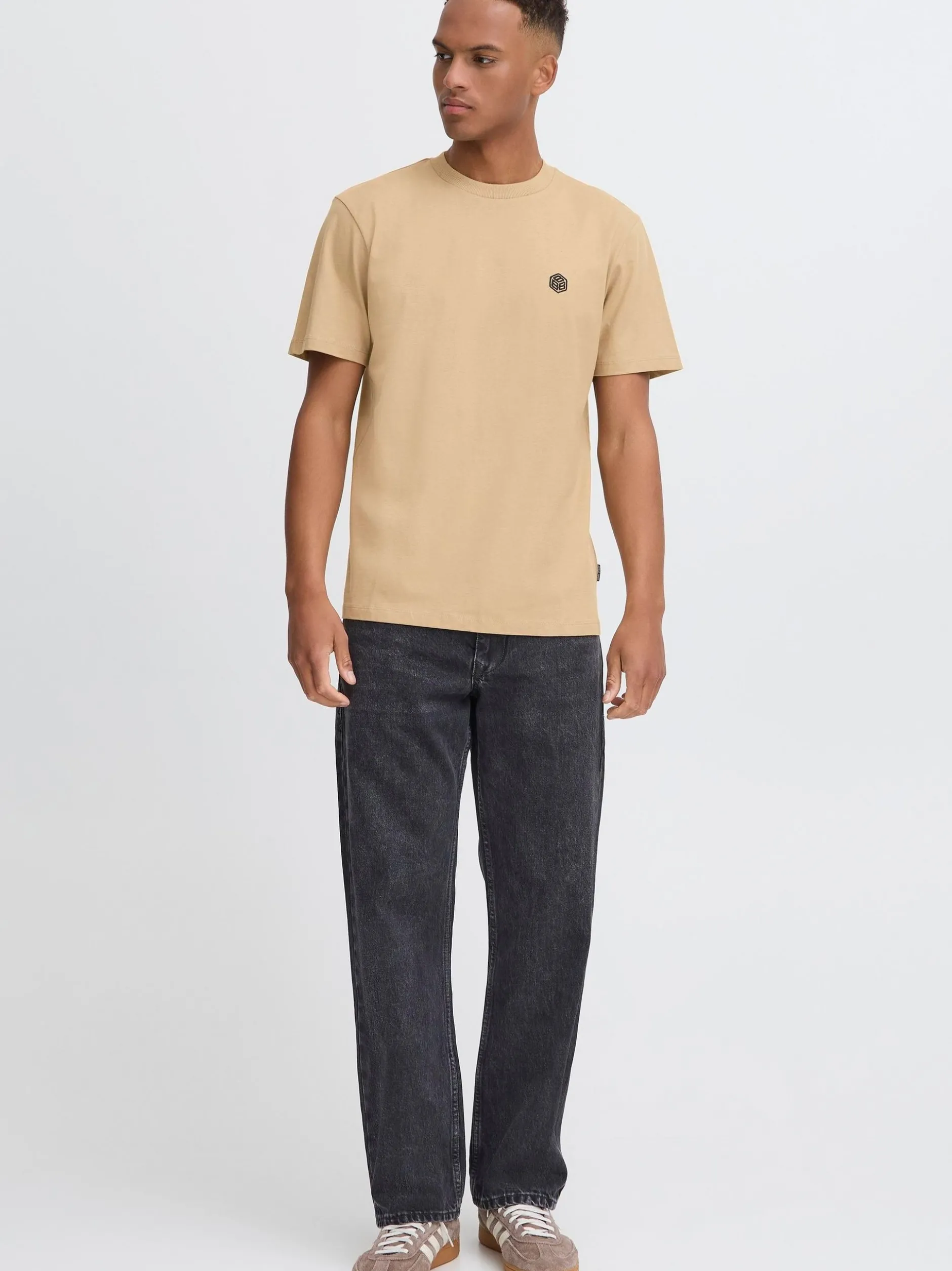BLEND Herren Rundhalsshirt - BHJuma in beige