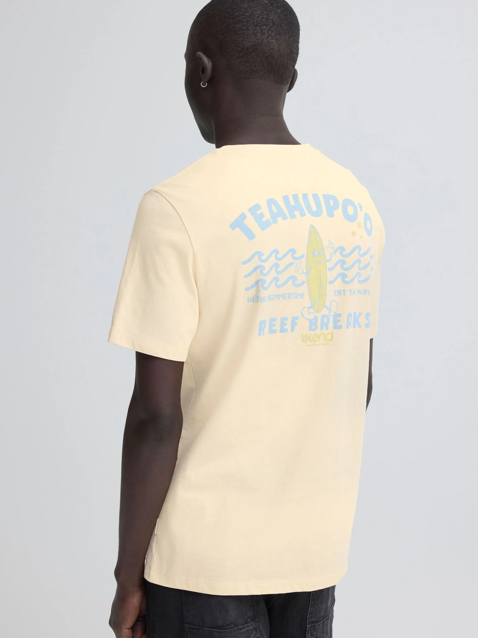 BLEND Herren Rundhalsshirt - BHSun Island in sand