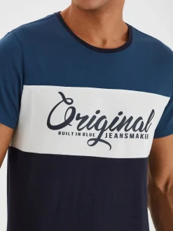 BLEND Herren Rundhalsshirt - BHNero in marine