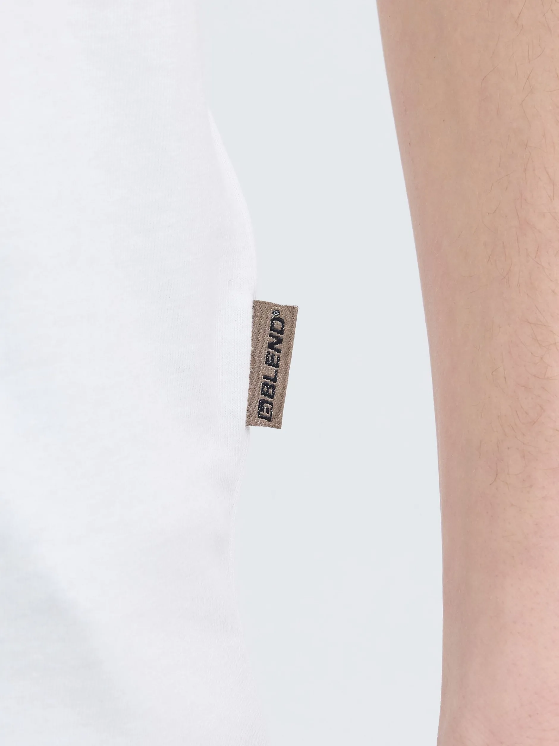 BLEND Herren Rundhalsshirt - BHJeppe in weiß