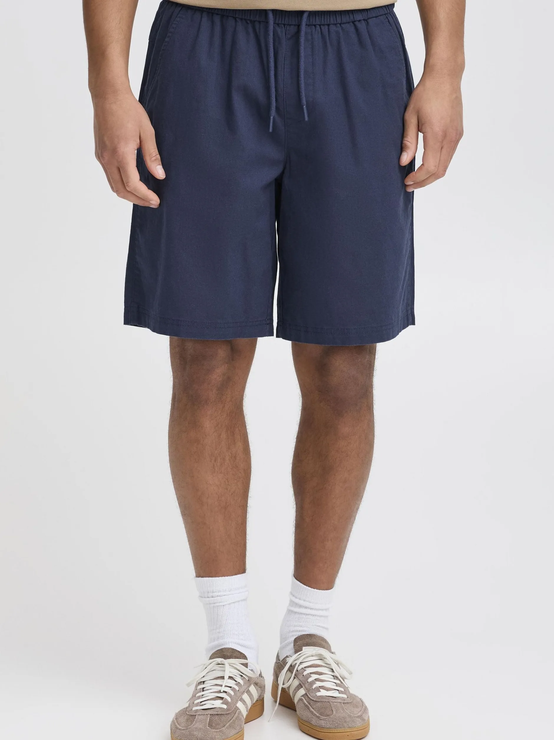 BLEND Herren Shorts - BHBay Linen in blau