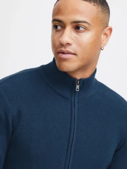 BLEND Herren Strickjacke - BHCodford in blau